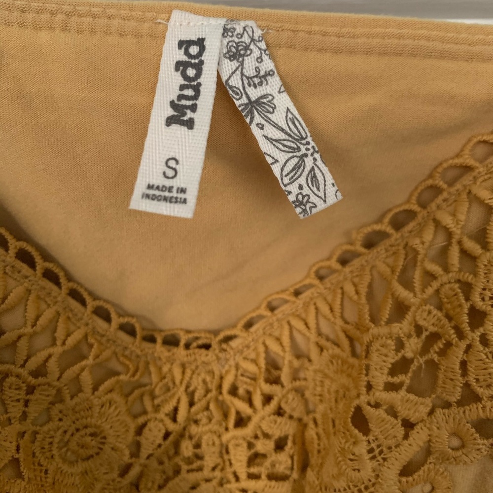 Mudd Crochet Bralette Cider Yellow Size S - Picture 3 of 7